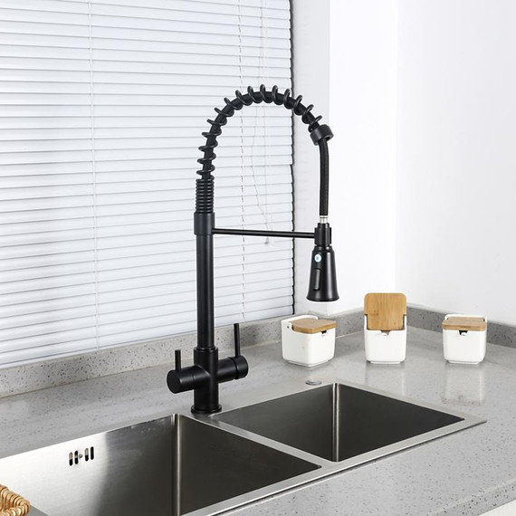 Смеситель для кухни Gappo G4398-66, черный фото 5