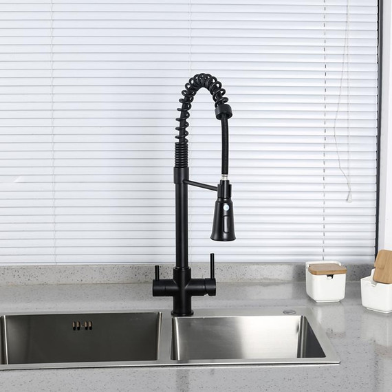 Смеситель для кухни Gappo G4398-66, черный фото 6