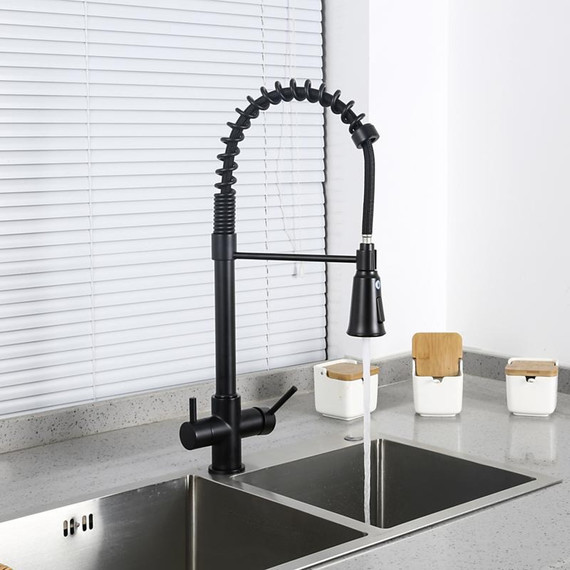 Смеситель для кухни Gappo G4398-66, черный фото 7