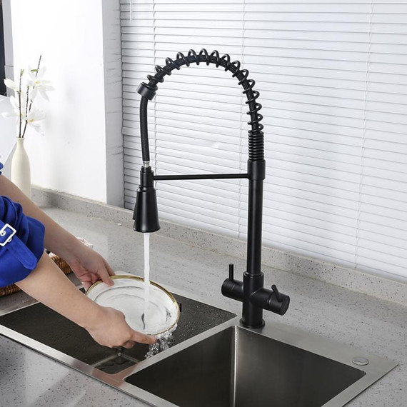 Смеситель для кухни Gappo G4398-66, черный фото 10