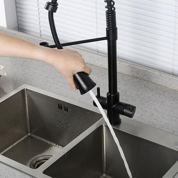 Смеситель для кухни Gappo G4398-66, черный фото 12