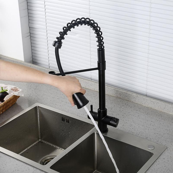 Смеситель для кухни Gappo G4398-66, черный фото 13