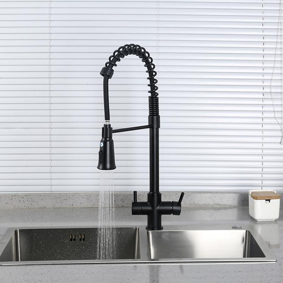 Смеситель для кухни Gappo G4398-66, черный фото 15