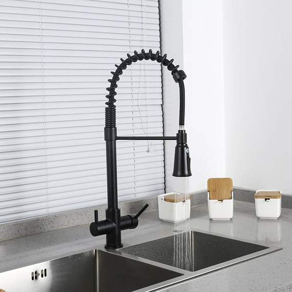 Смеситель для кухни Gappo G4398-66, черный фото 16