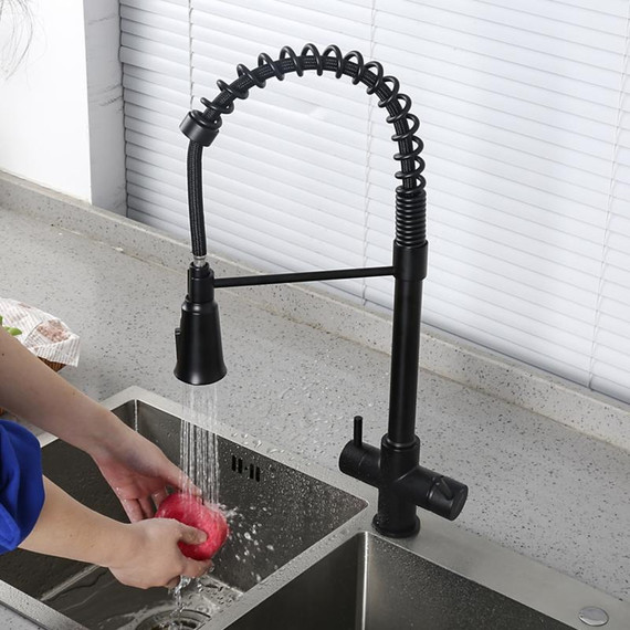 Смеситель для кухни Gappo G4398-66, черный фото 17