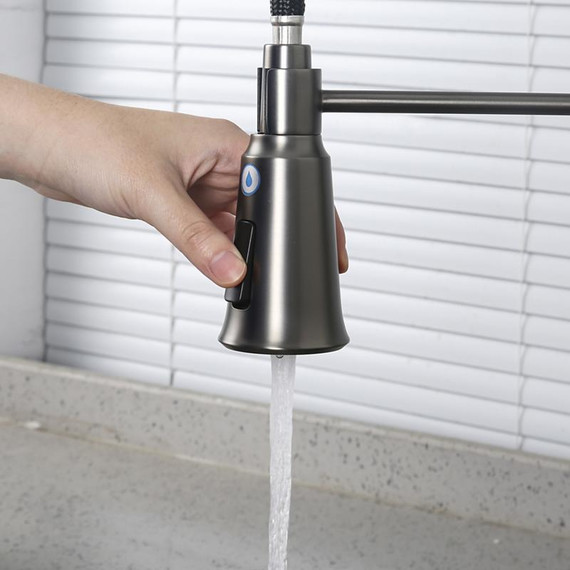 Смеситель для кухни Gappo G4398-69, оружейная сталь фото 9