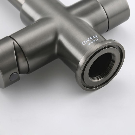 Смеситель для кухни Gappo G4398-69, оружейная сталь фото 34