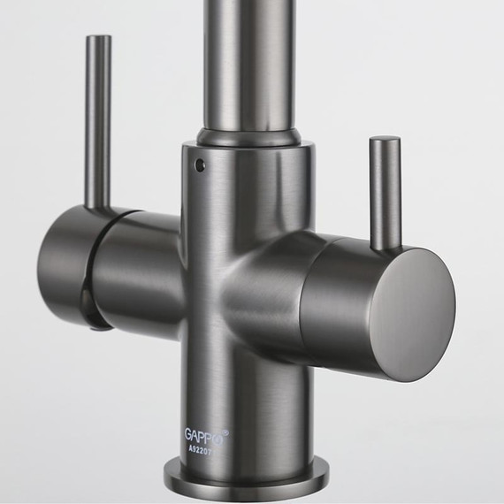 Смеситель для кухни Gappo G4398-69, оружейная сталь фото 36