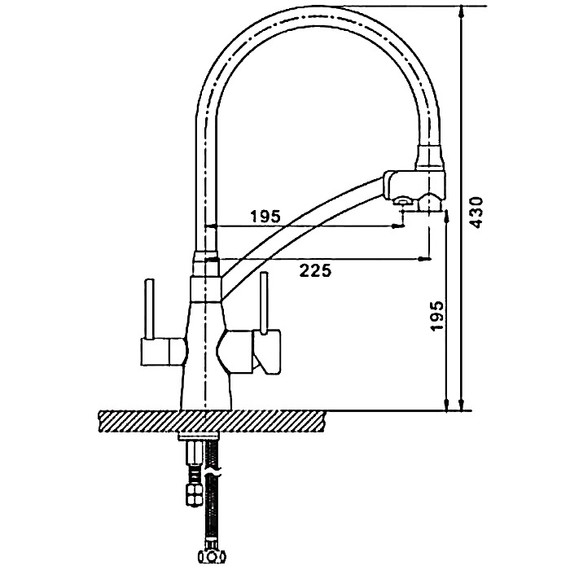 Смеситель для кухни Gappo G4398-7, черный/хром фото 11
