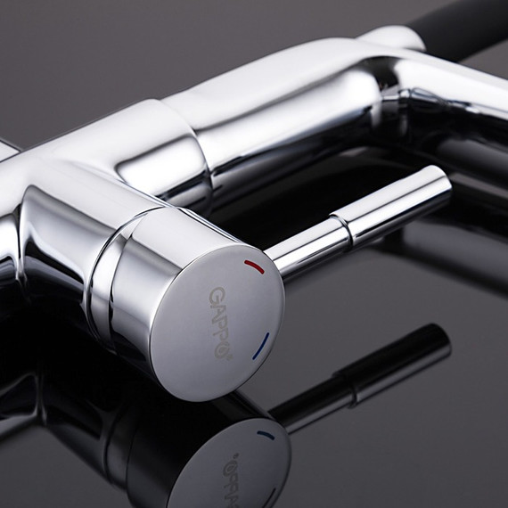 Смеситель для кухни Gappo G4398-7, черный/хром фото 9