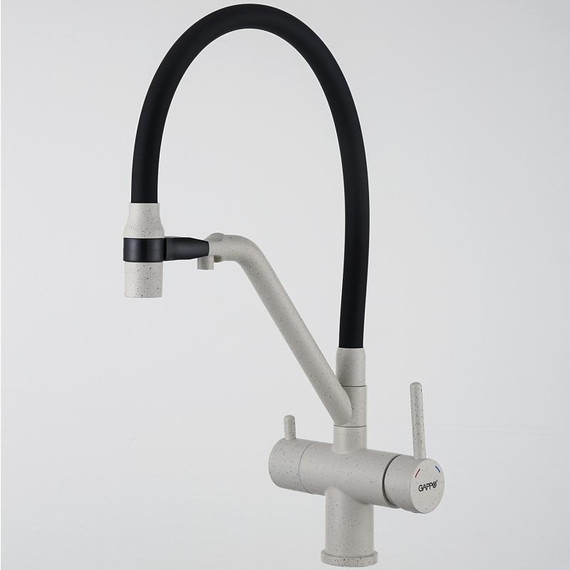Смеситель для кухни Gappo G4398-81, белый/черный фото 2