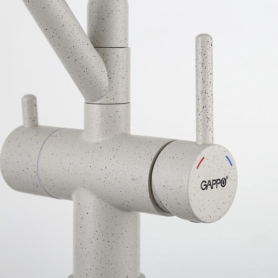 Смеситель для кухни Gappo G4398-81, белый/черный фото 34