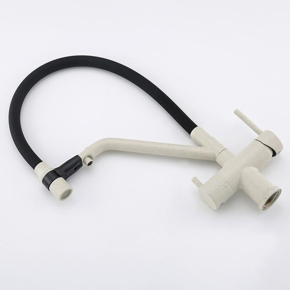 Смеситель для кухни Gappo G4398-81, белый/черный фото 24