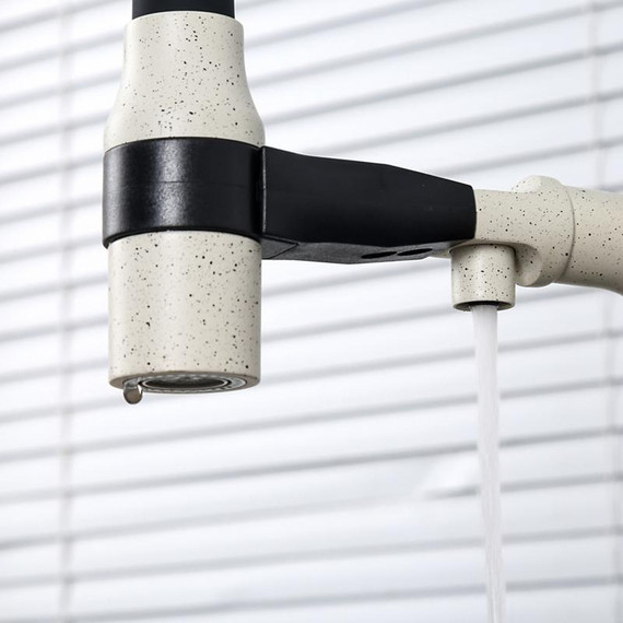 Смеситель для кухни Gappo G4398-81, белый/черный фото 19