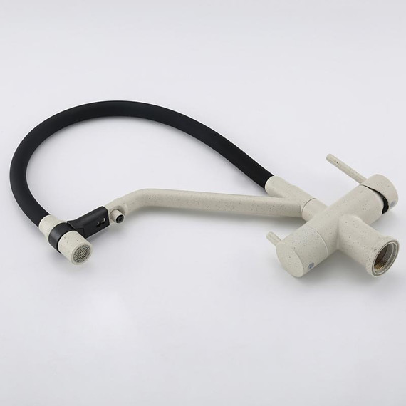 Смеситель для кухни Gappo G4398-81, белый/черный фото 25