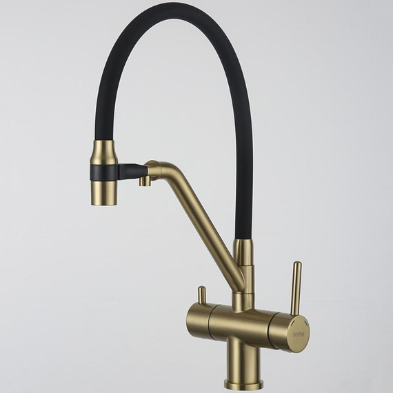 Смеситель для кухни Gappo G4398-83, золото/черный фото 2