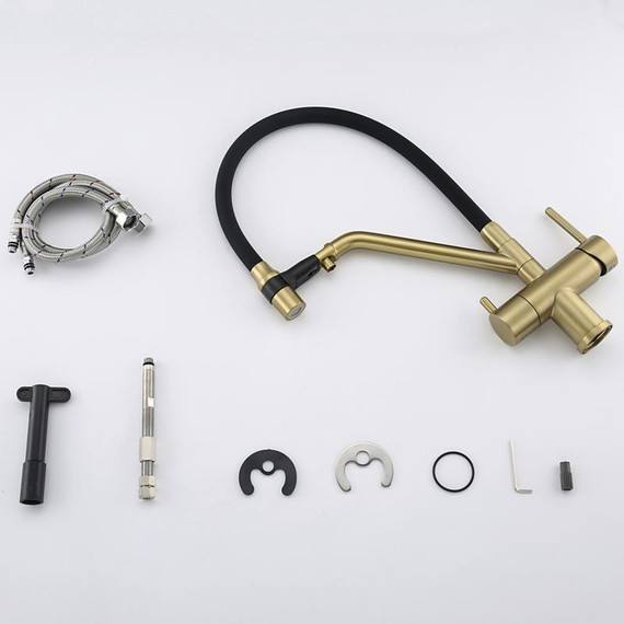 Смеситель для кухни Gappo G4398-83, золото/черный фото 28