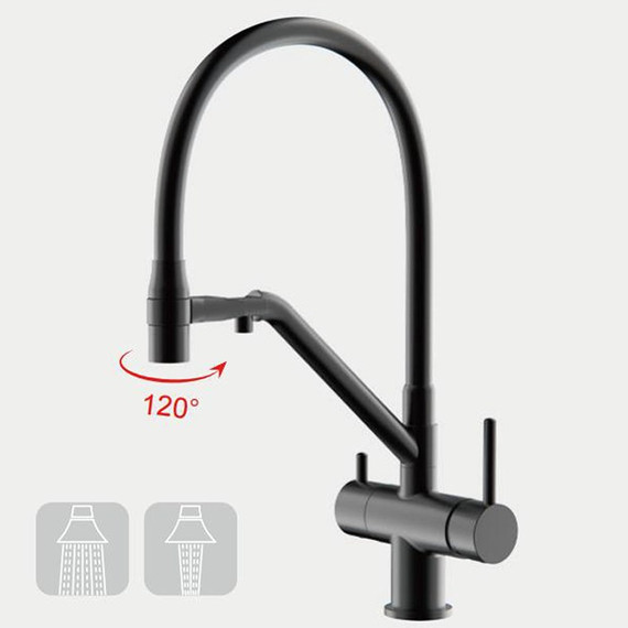 Смеситель для кухни Gappo G4398-86, черный фото 2