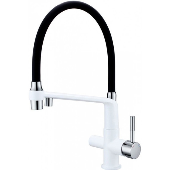 Смеситель для кухни Gappo G4398-9, белый/черный фото 