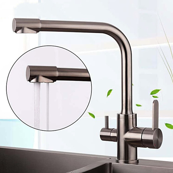 Смеситель для кухни Gappo G4399-1, сатин фото 2