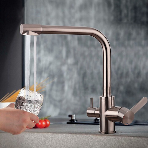 Смеситель для кухни Gappo G4399-1, сатин фото 4