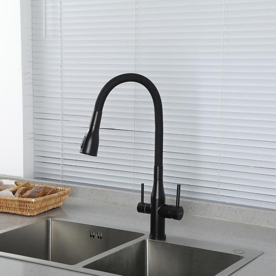 Смеситель для кухни Gappo G4399-66, черный фото 4