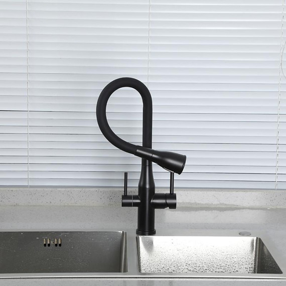 Смеситель для кухни Gappo G4399-66, черный фото 7