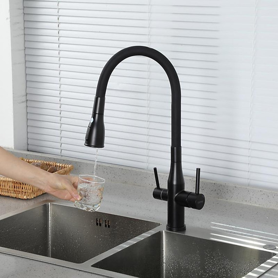 Смеситель для кухни Gappo G4399-66, черный фото 15