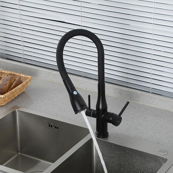 Смеситель для кухни Gappo G4399-66, черный фото 21