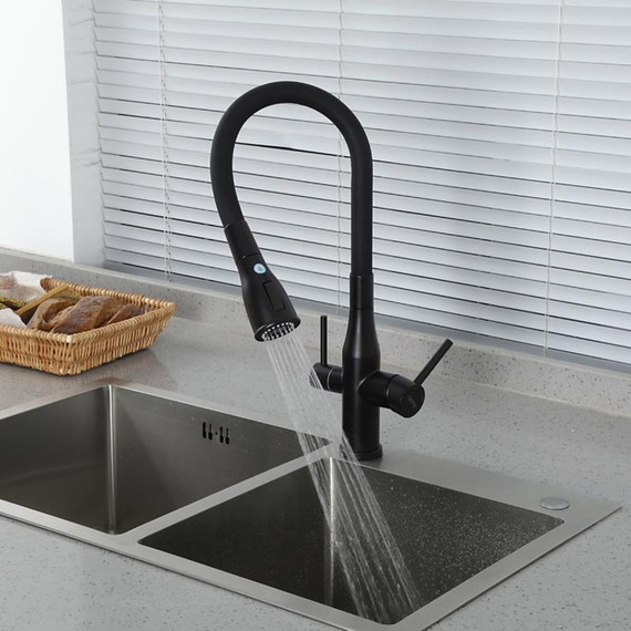 Смеситель для кухни Gappo G4399-66, черный фото 27