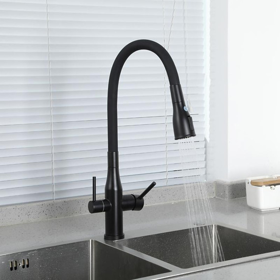 Смеситель для кухни Gappo G4399-66, черный фото 28