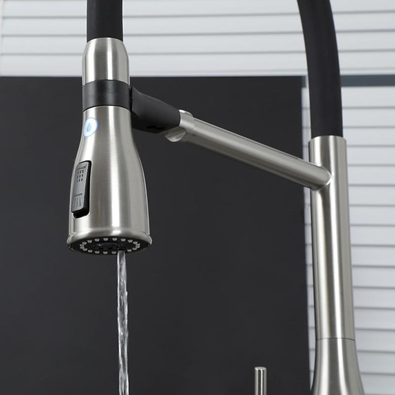 Смеситель для кухни Gappo G4399-75, сатин/черный фото 7