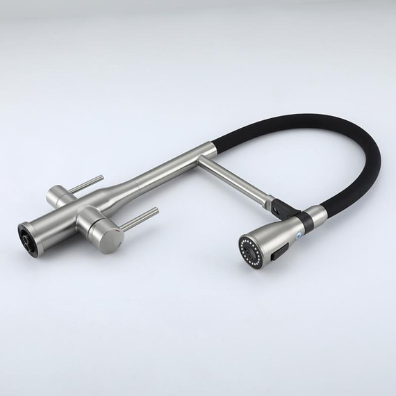 Смеситель для кухни Gappo G4399-75, сатин/черный фото 30