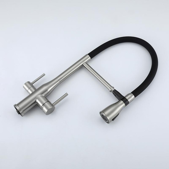 Смеситель для кухни Gappo G4399-75, сатин/черный фото 31