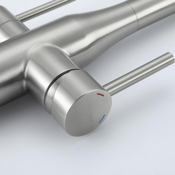 Смеситель для кухни Gappo G4399-75, сатин/черный фото 34