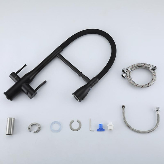 Смеситель для кухни Gappo G4399-76, черный фото 34