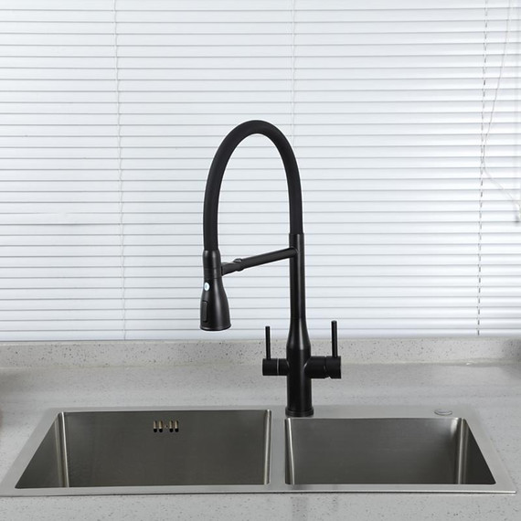 Смеситель для кухни Gappo G4399-76, черный фото 5