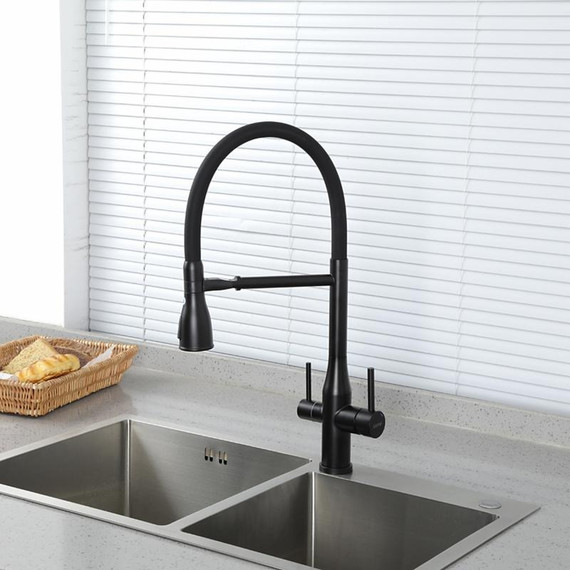 Смеситель для кухни Gappo G4399-76, черный фото 6