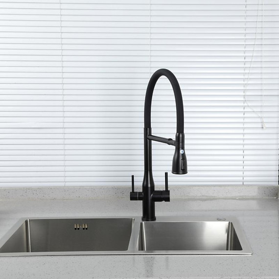 Смеситель для кухни Gappo G4399-76, черный фото 7