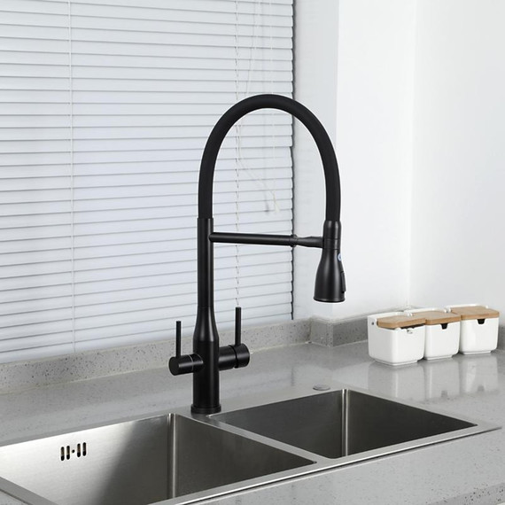 Смеситель для кухни Gappo G4399-76, черный фото 8