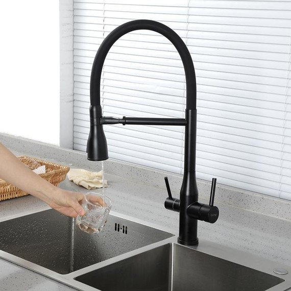 Смеситель для кухни Gappo G4399-76, черный фото 12