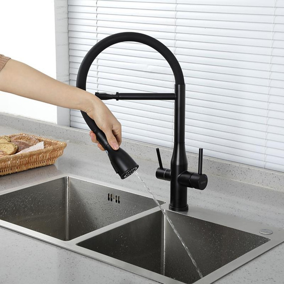 Смеситель для кухни Gappo G4399-76, черный фото 14