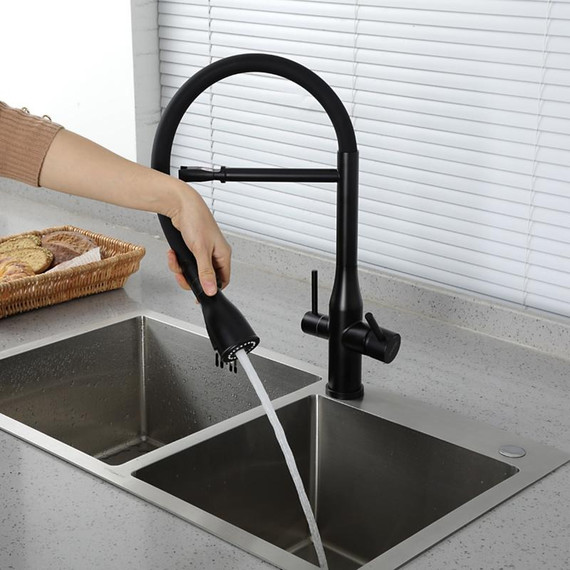 Смеситель для кухни Gappo G4399-76, черный фото 21