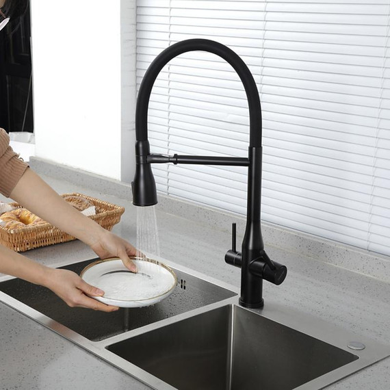 Смеситель для кухни Gappo G4399-76, черный фото 25