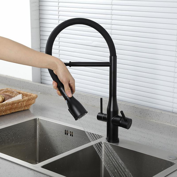 Смеситель для кухни Gappo G4399-76, черный фото 26