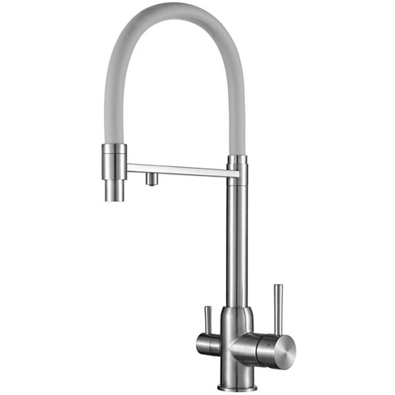 Смеситель для кухни Gappo G4399-5, сатин/серый фото 