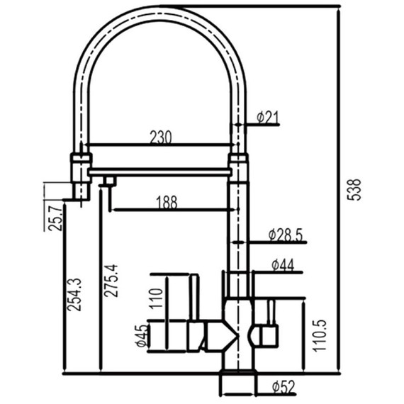 Смеситель для кухни Gappo G4399-5, сатин/серый фото 10