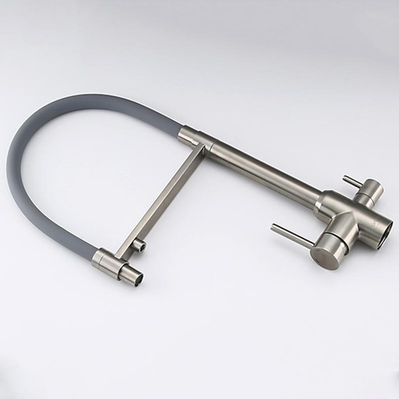 Смеситель для кухни Gappo G4399-5, сатин/серый фото 6