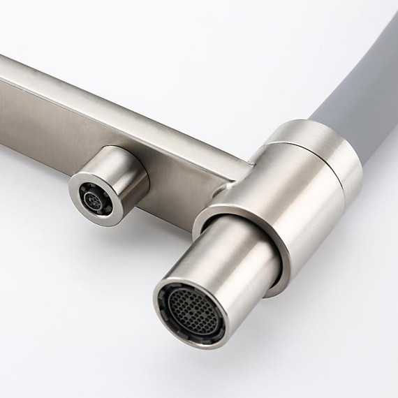 Смеситель для кухни Gappo G4399-5, сатин/серый фото 8