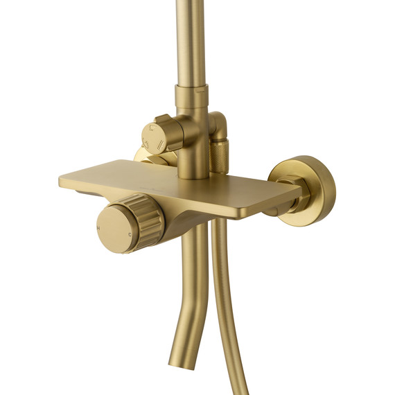 Душевая стойка Wonzon & Woghand Click WW-N3S962-BG, золото брашированное фото 2